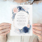 Blush Dusty and Navy Blue Floral Wedding