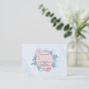 Blush Dusty Blue Watercolor Appointment Cards