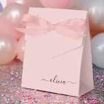 Blush Dusty Pink Girly Script Monogram Name Modern Favour Box<br><div class="desc">Blush Dusty Pink Sparkle Glitter Monogram Add Your Own Name Paper Party Gift Boxes This makes the perfect sweet 16 birthday,  wedding,  bridal shower,  anniversary,  baby shower or bachelorette party gift for someone that loves glam luxury and chic styles.</div>