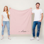 Blush Dusty Pink Girly Script Monogram Name Modern Fleece Blanket<br><div class="desc">Blush Pink - Dusty Pink Faux Script Monogram Add Your Own Name Fleece Blanket. This makes the perfect sweet 16 birthday,  wedding,  bridal shower,  anniversary,  baby shower or bachelorette party gift for someone that loves glam luxury and chic styles.</div>