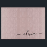 Blush Dusty Pink Modern Script Girly Monogram Name Cutting Board<br><div class="desc">Blush Dusty Pink Simple Script Monogram Name Cutting Board. This makes the perfect graduation,  birthday,  wedding,  bridal shower,  anniversary,  baby shower or bachelorette party gift for someone that loves glam luxury and chic styles.</div>