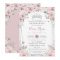 Blush Dusty Pink White Floral Silver Quinceañera