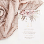 Blush & Dusty Rose 21st Birthday Party Rose Gold<br><div class="desc">Blush & Dusty Rose 21st Birthday Party Rose Gold Foil Invitation

See other invitations in our Niche and Nest Store</div>