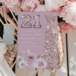 Blush & Dusty Rose Dress 21st Birthday Party Invitation<br><div class="desc">Blush & Dusty Rose Dress 21st Birthday Party Invitation

See matching collection in Niche and Nest Store</div>