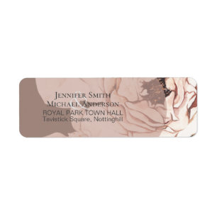 Blush Dusty Rose Wedding Return Address Label