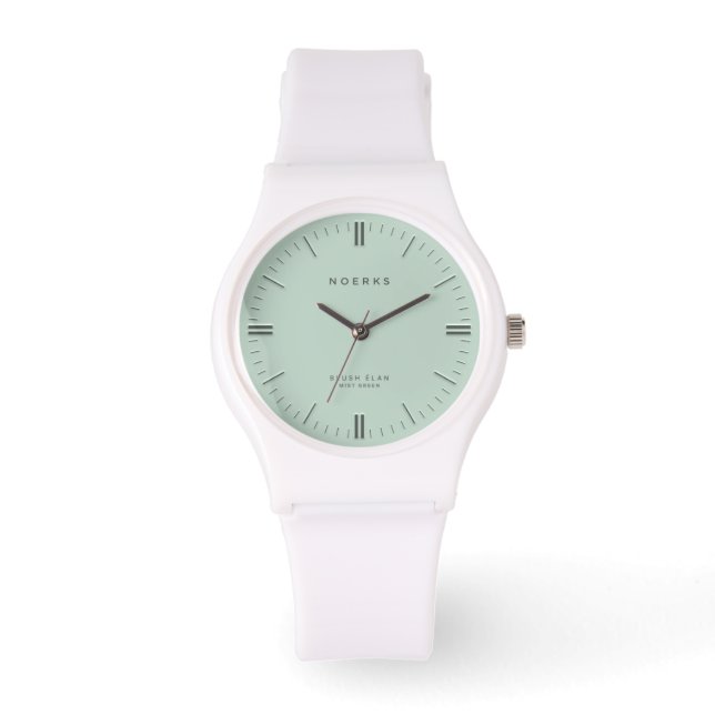 Blush Élan Minimalist Watch - Mist Green (Front)