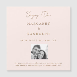 Blush Elegance Wedding Save the Date Magnet