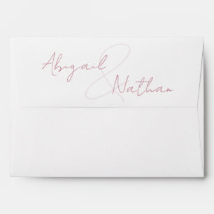 Blush Elegant & Minimal Modern & Simple Wedding Envelope