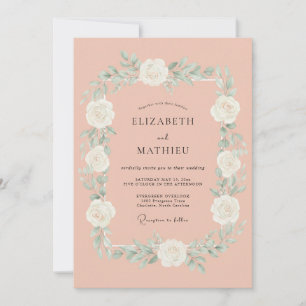 Blush Ethereal Botanical Wedding Invitation