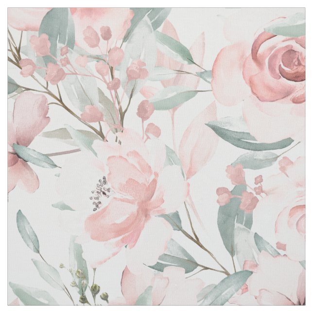 Blush Eucalyptus Garden Fabric (Swatch)