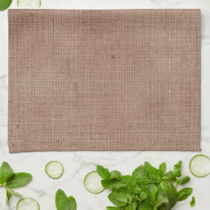 Blush Faux Linen (linen look) Tea Towel