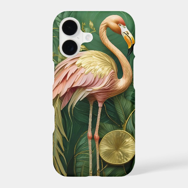 Blush Flamingo Elegance, Tropical Pink Feathers (Back)