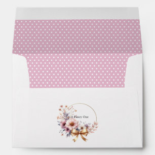 Blush Floral "A Fancy One" 1st Birthday Party Envelope