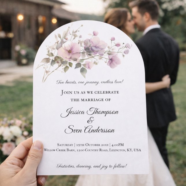 Blush Floral Arch Elegant Romantic  Invitation (Creator Uploaded)