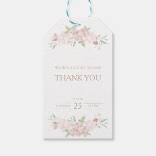 Blush Floral Baby Shower Gift Tags