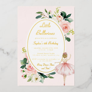 Blush Floral Ballerina Kids Birthday