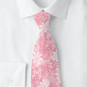 Blush Floral Batik Tie