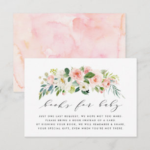 Blush Floral Books For Baby Card