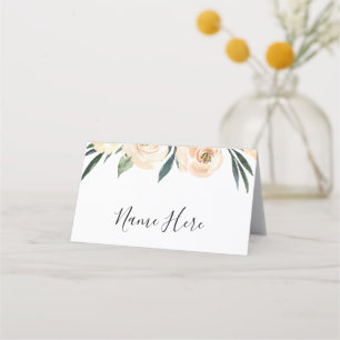 Blush Floral Bridal Shower Place Card