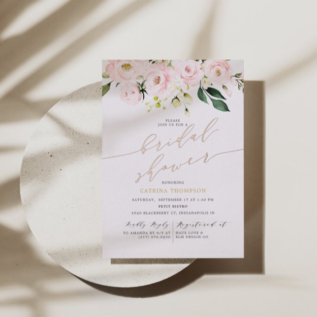 Blush Floral Bridal Shower Rose Gold (Creator Uploaded)