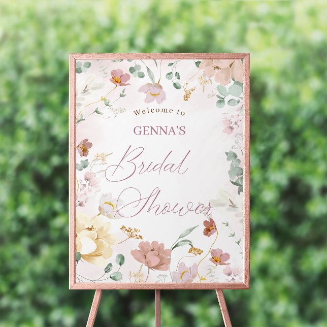Blush Floral Bridal Shower Welcome Sign (Creator Uploaded)