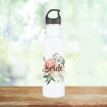 Blush Floral Bride 532 Ml Water Bottle<br><div class="desc">Multiple colours available. Personalise with your name or title.</div>