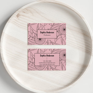 Blush Floral Business Card
