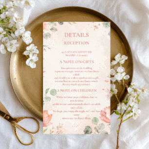Blush Floral Elegan Enclosure Card