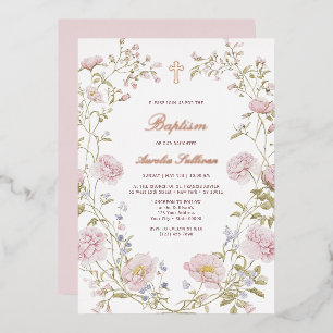 Blush Floral Frame Baptism
