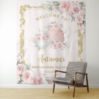 Blush Floral High Tea Birthday Baby Bridal Shower 