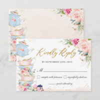 Blush Floral High Tea Party Bridal Shower Birthday