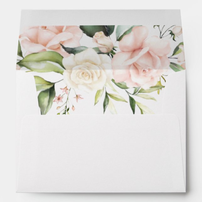 Blush Floral Lined envelope (Back (Bottom))