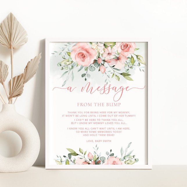 Blush floral message from the bump poster (Creator Uploaded)