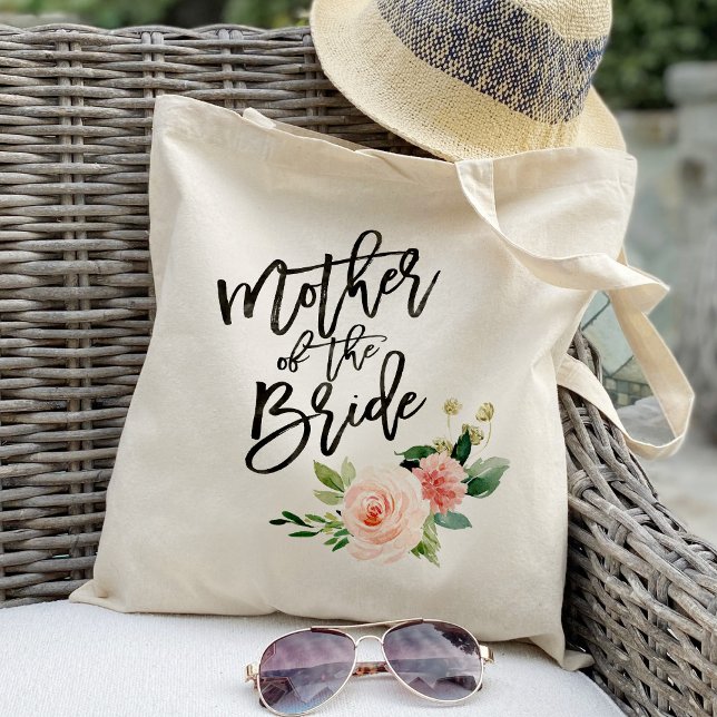 Blush floral mother of the bride bridesmaid gifts tote bag (Creator Uploaded)