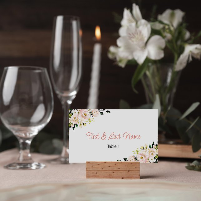 Blush Floral Place Cards Flat (Creator Uploaded)