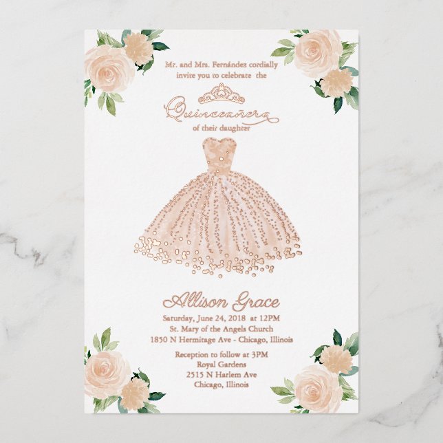 Blush Floral Quinceanera (Front)