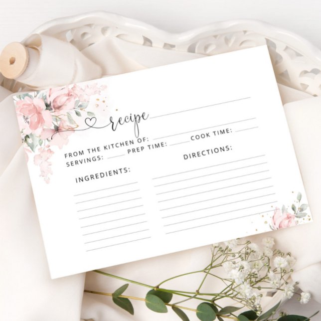 Blush floral recipe card (Creator Uploaded)
