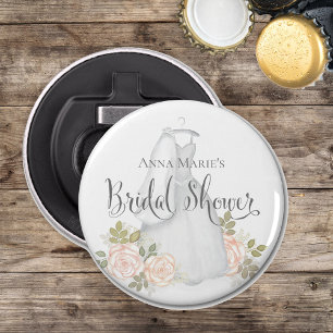 Blush Floral Rose Bridal Shower Favour Bottle Opener