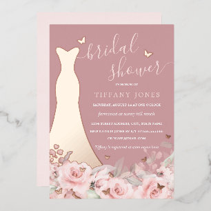 Blush Floral Rose Dress Bridal Shower