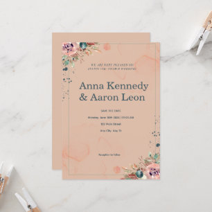 Blush Floral Save-the-Date Invitation