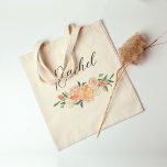 Blush Floral Wedding Party Personalised Tote Bag<br><div class="desc">Personalise for yourself or a friend like bridesmaid or maid of honour.</div>