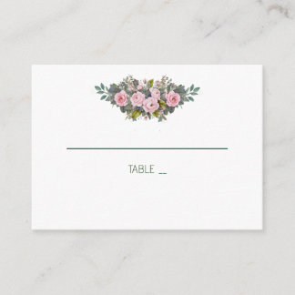 Blush Floral Wedding Place Cards