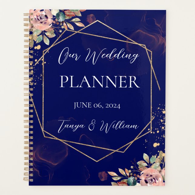 Blush Floral Wedding Planner  (Front)