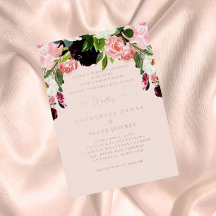 Blush Floral Wedding Rose Gold