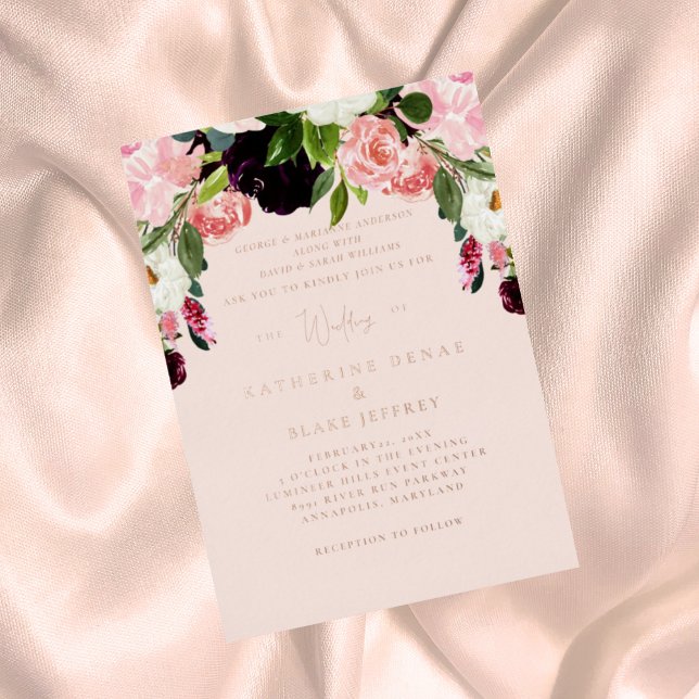 Blush Floral Wedding Rose Gold  (Creator Uploaded)