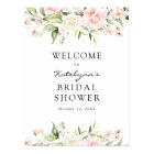 Blush Florals Bridal Shower Welcome Sign