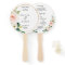 Blush Florals Round Gold Wedding Program Fan