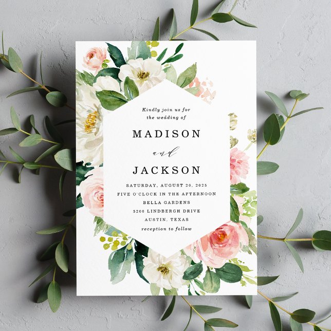 Blush Florals | Wedding Invitation (Creator Uploaded)