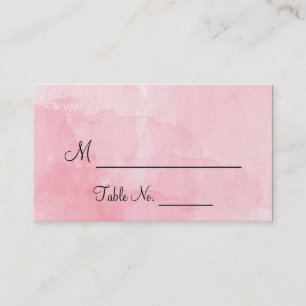 Blush Flower Watercolor Wedding Place Cards