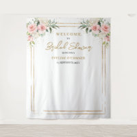 Blush flowers eucalyptus gold Bridal Shower